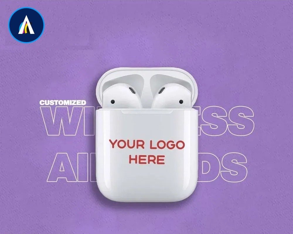 Wireless earbuds — Case printed with your mark